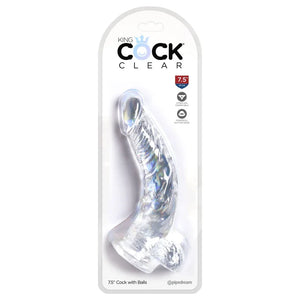 King Cock Clear 7.5" Cock With Balls - MyPleasure