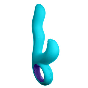 Klio Triple Action Thumping Rabbit Vibrator - Turquoise - MyPleasure