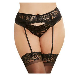 Lace Garterbelt - Queen - Black - MyPleasure