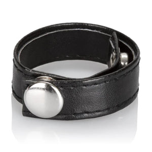 Leather Black 3-Snap Ring - MyPleasure