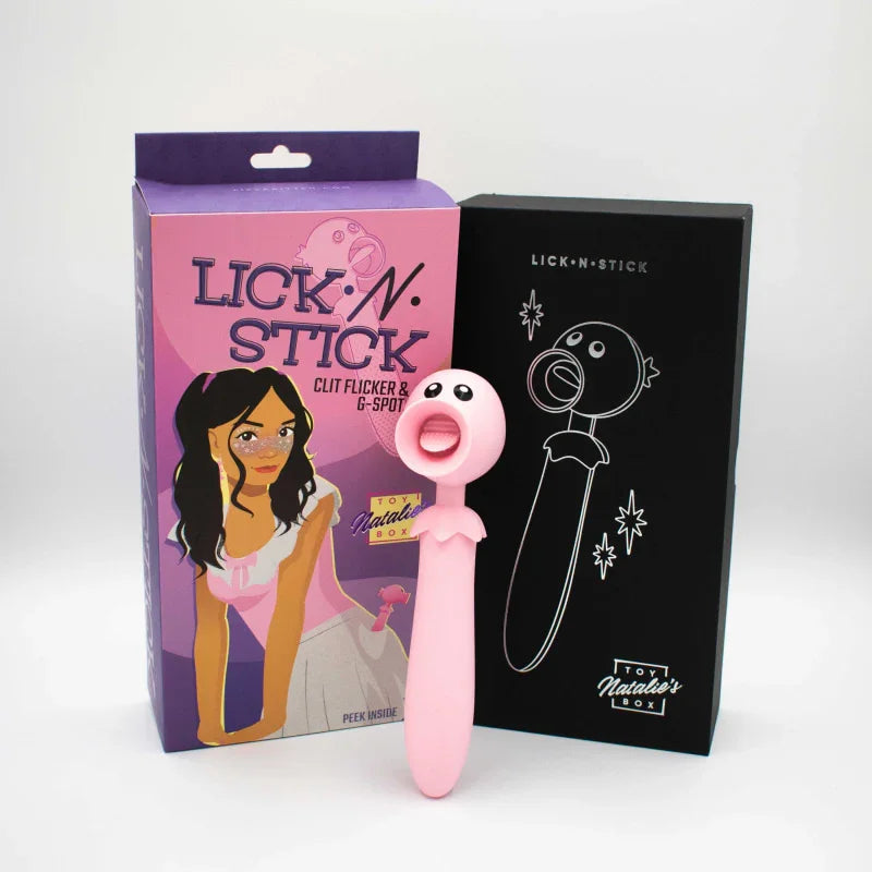 Lick n' Stick Clit Flicker and G-Spot Vibrator - Pink - MyPleasure