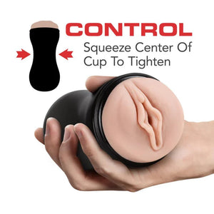 M for Men - Soft and Wet - Pussy With Pleasure Ridges and Orbs - Self Lubricating Stroker Cup - Vanilla - MyPleasure