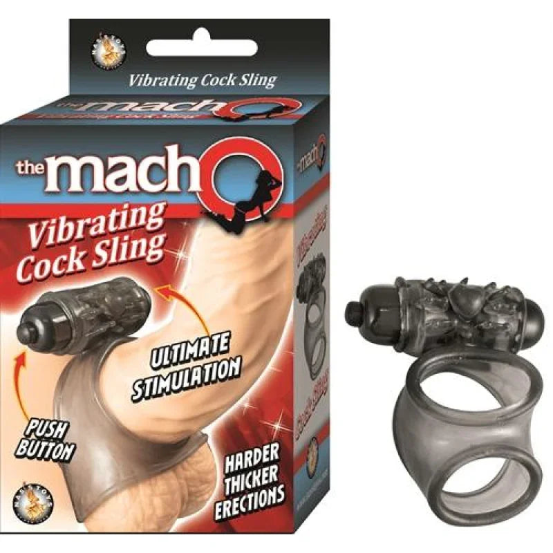 Macho Vibrating Cock Sling - Black - MyPleasure