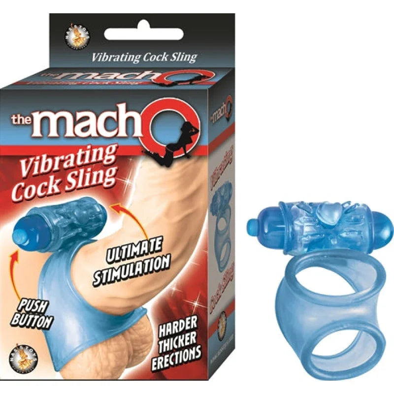 Macho Vibrating Cock Sling - Blue - MyPleasure
