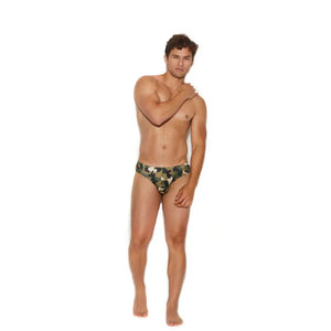 Men's Thong Back Brief - Large/xlarge - Camouflage - MyPleasure