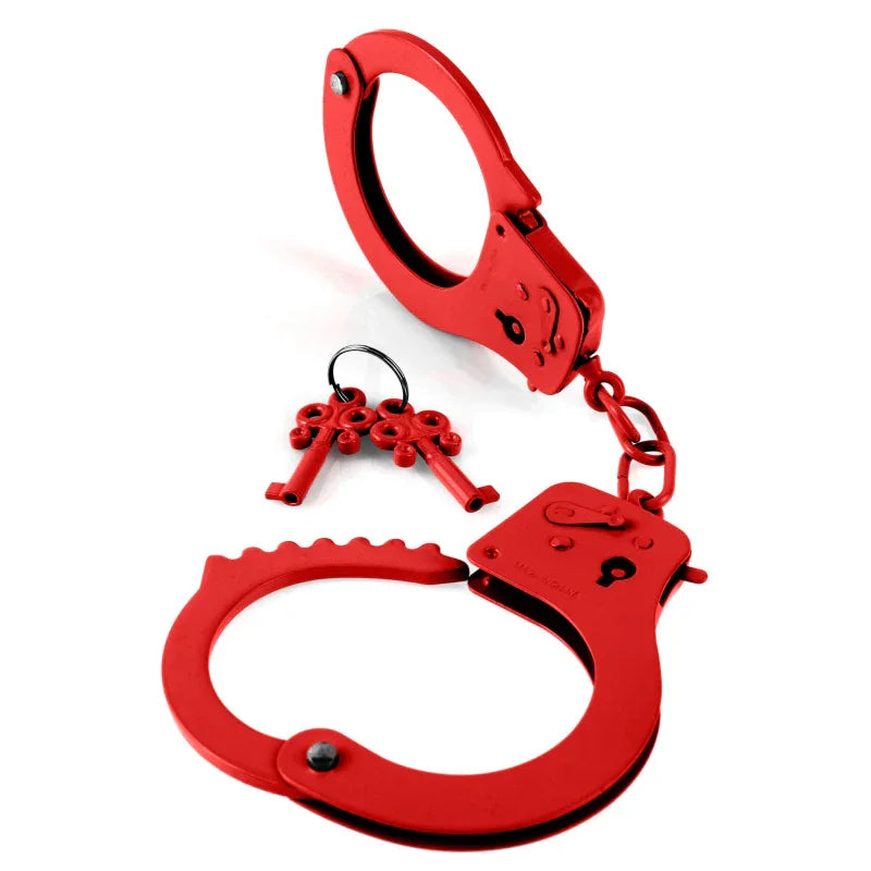 Metal Handcuffs - Red - MyPleasure
