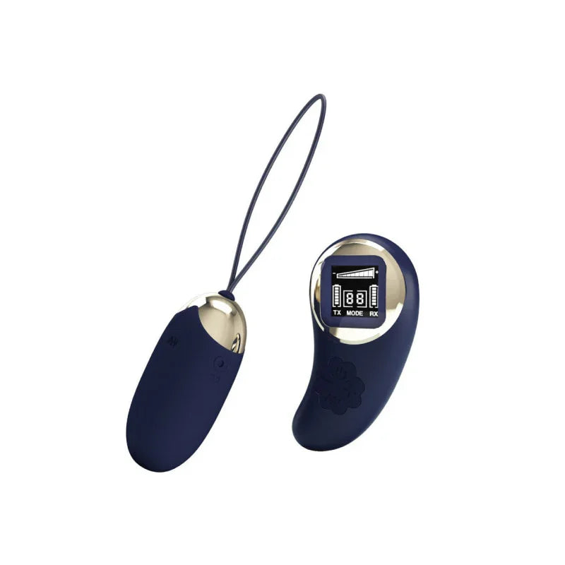 Mina Vibrating Remote Control Egg - Blue - MyPleasure