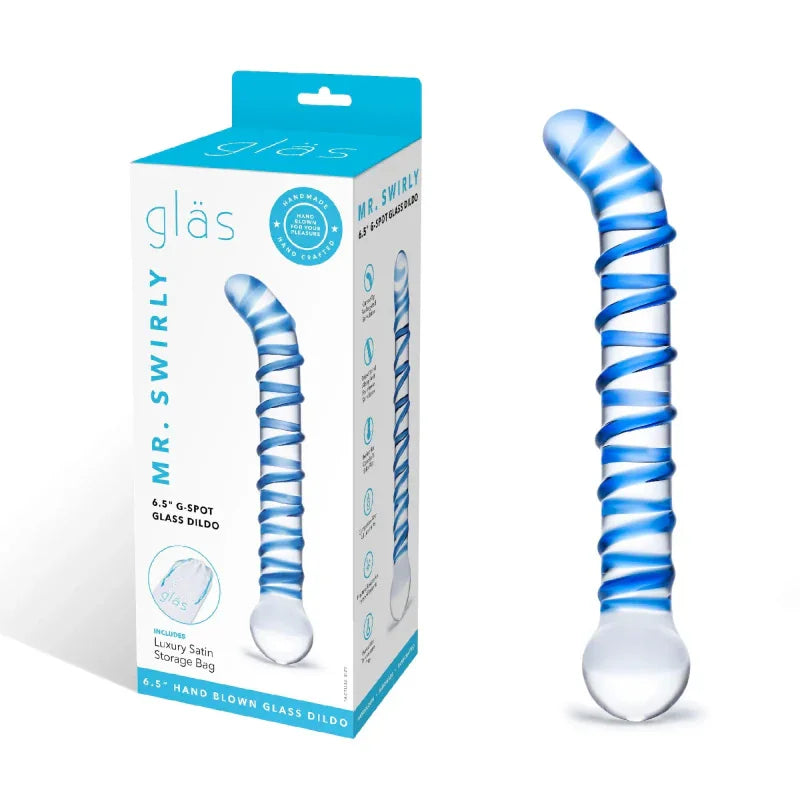 Mr. Swirly 6.5 Inch G-Spot Glass Dildo - MyPleasure