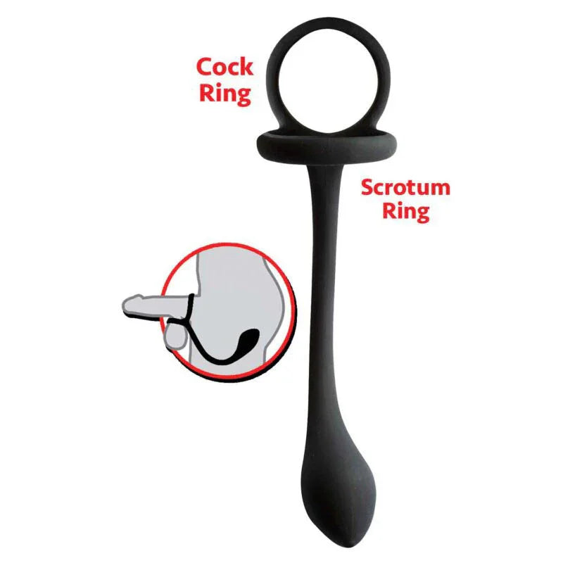 My Cockring Cring With Buttplug - Black - MyPleasure