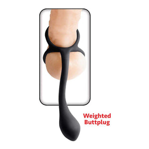 My Cockring Cring With Buttplug - Black - MyPleasure