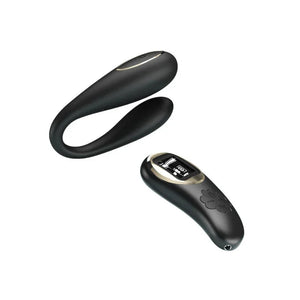 Nathan Double Pleasure Remote Control Vibrator - Black - MyPleasure