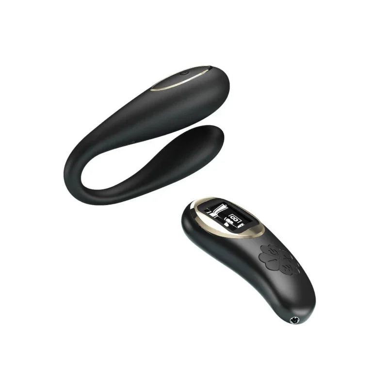 Nathan Double Pleasure Remote Control Vibrator - Black - MyPleasure