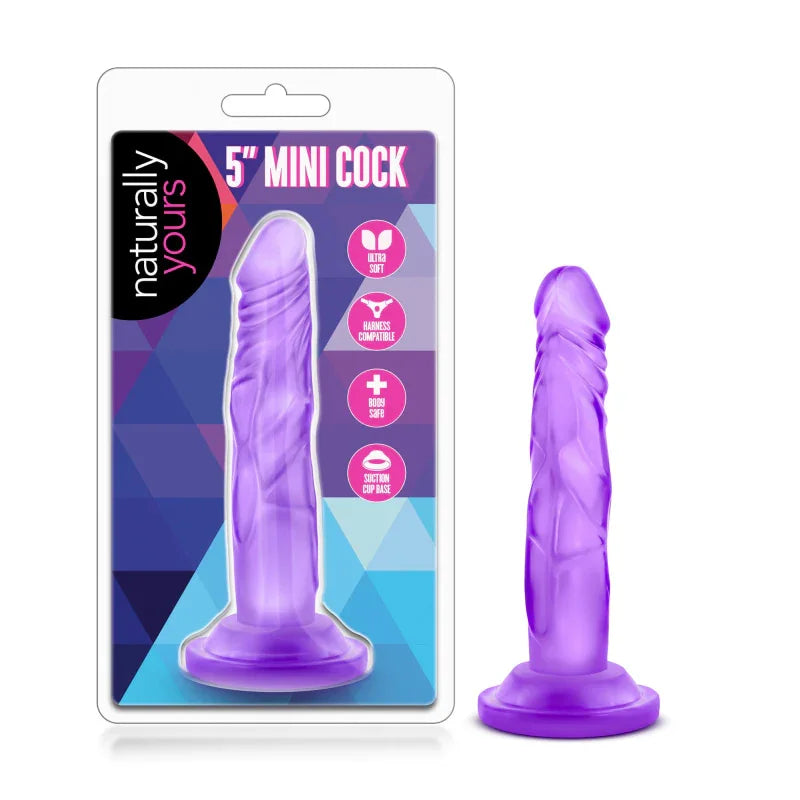Naturally Yours - 5 Inch Mini Cock - Purple - MyPleasure