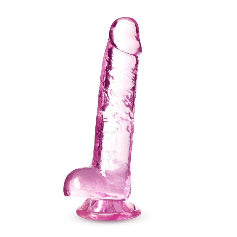 Naturally Yours - 7 Inch Crystalline Dildo - Rose - MyPleasure