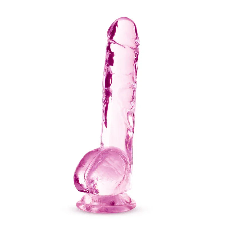 Naturally Yours - 8 Inch Crystalline Dildo - Rose - MyPleasure