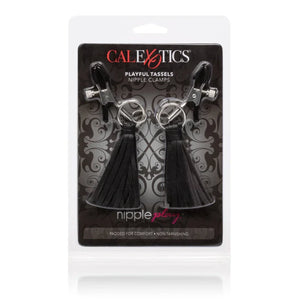 Nipple Play Playful Tassels Nipple Clamps - Black - MyPleasure
