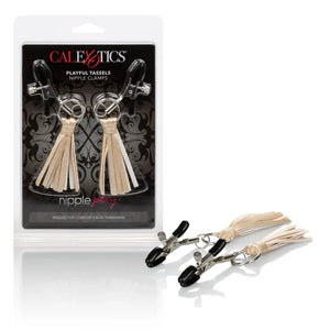 Nipple Play Playful Tassels Nipple Clamps - Gold - MyPleasure