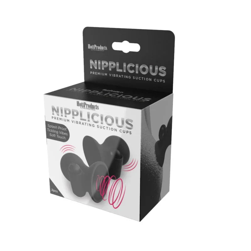 Nipplicious - Vibrating Nipple Suction Cups - Black - MyPleasure