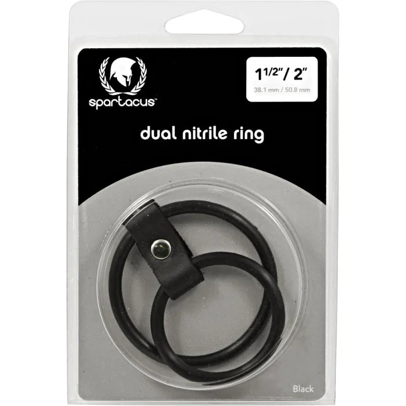 Nitrile Dual Cock Ring - Black - MyPleasure