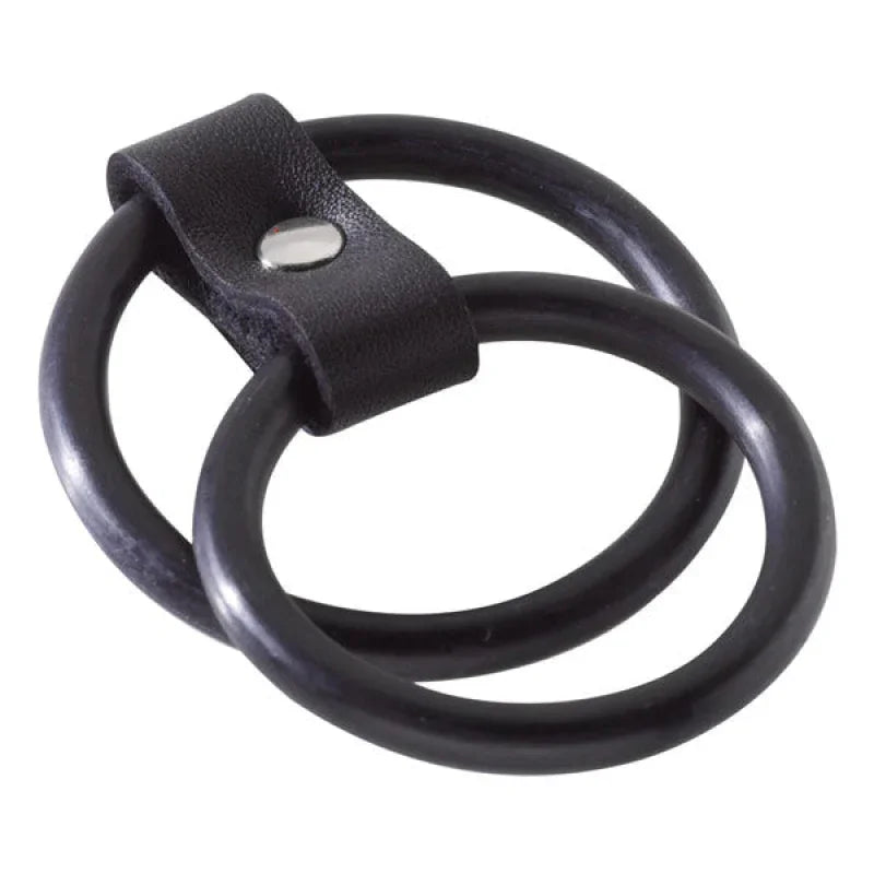 Nitrile Dual Cock Ring - Black - MyPleasure