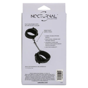 Nocturnal Collection Ankle Cuffs - Black - MyPleasure