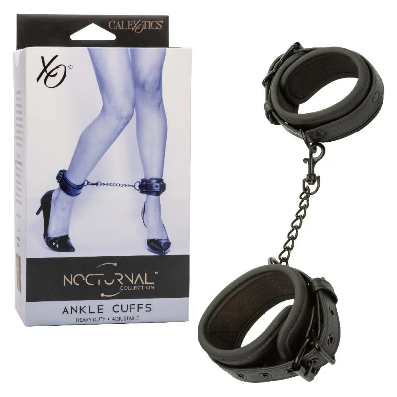 Nocturnal Collection Ankle Cuffs - Black - MyPleasure
