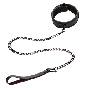 Nocturnal Collection Collar and Leash - Black - MyPleasure