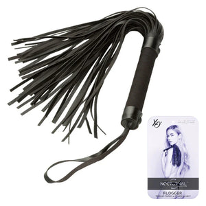 Nocturnal Collection Flogger - Black - MyPleasure