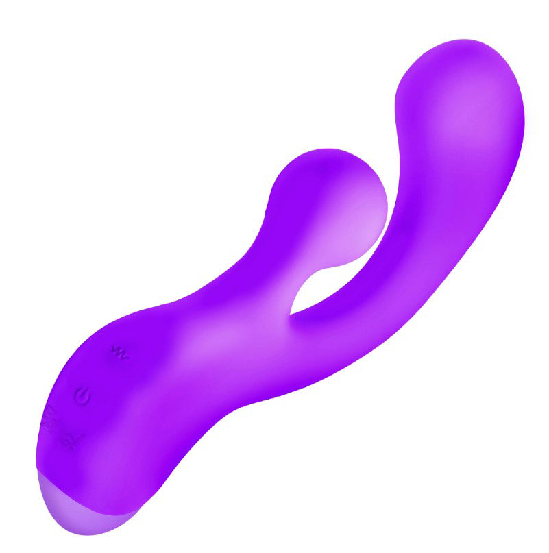 Gyro Rabbit Silicone Vibrator - Purple
