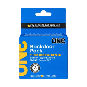 One Backdoor 3 Count Condoms - MyPleasure