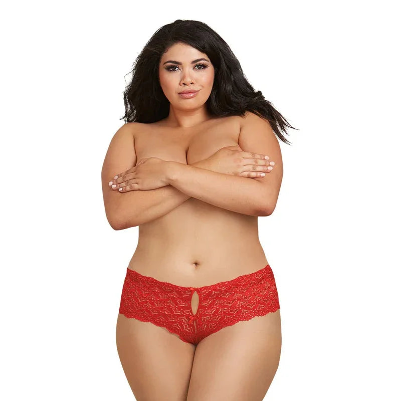 Open Back Panty - Red - 1x - MyPleasure