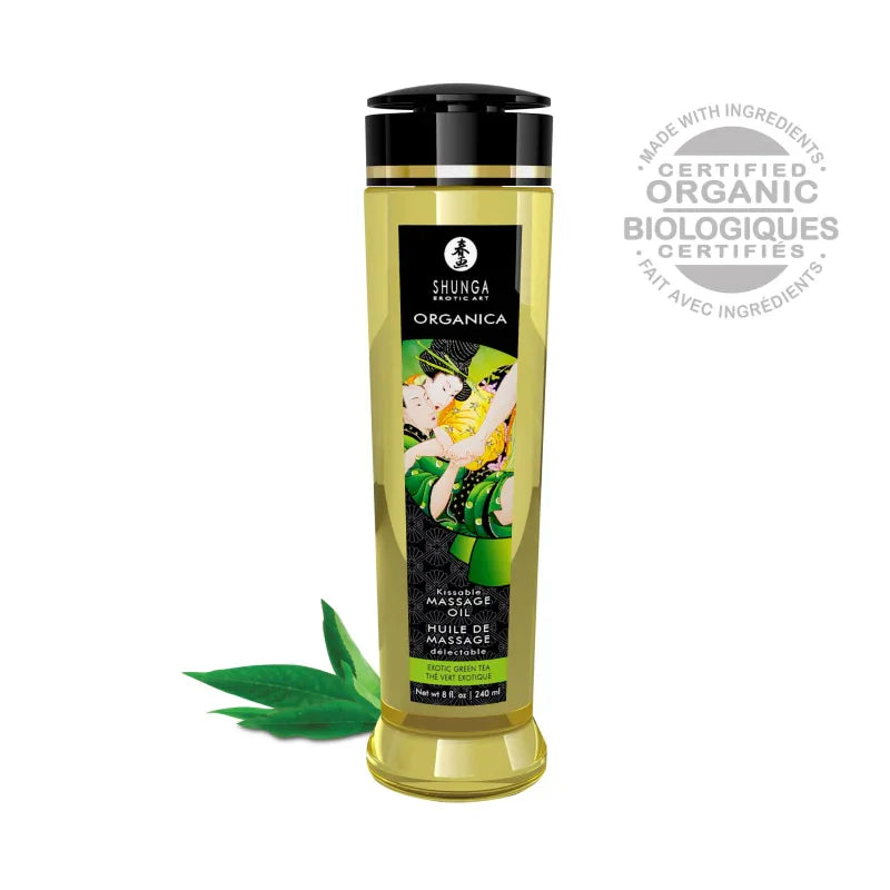 Organica Massage Oils - Green Tea - 8 Fl. Oz. - MyPleasure