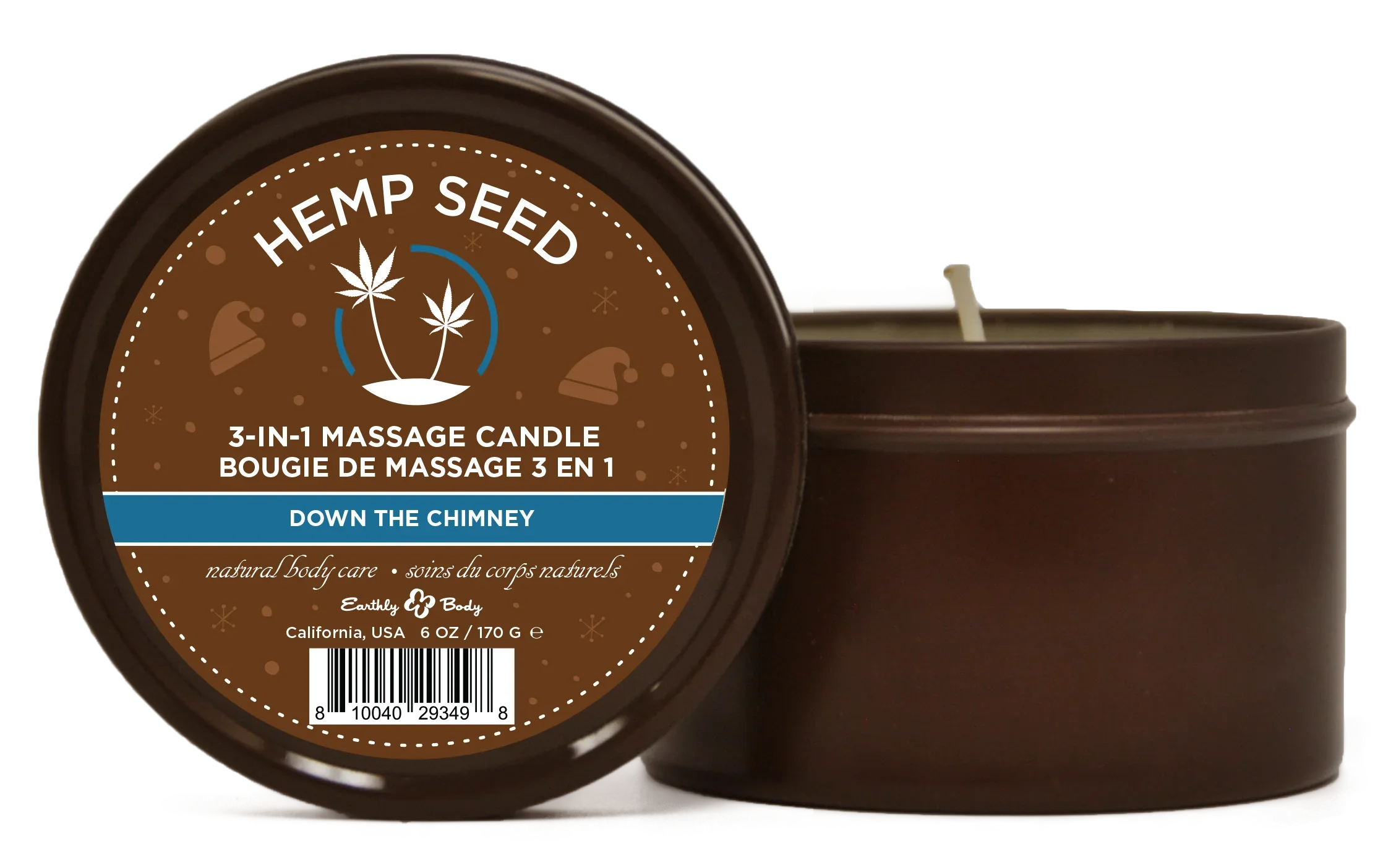 Hemp Seed 3-in-1 Massage Candle Down the Chimney 6oz/ 170 G