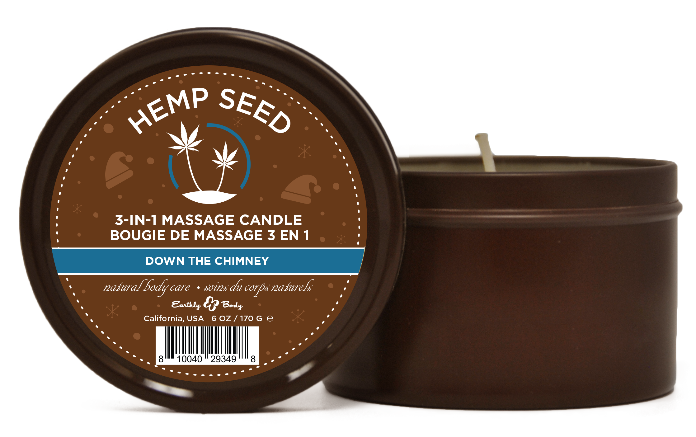 Hemp Seed 3-in-1 Massage Candle Down the Chimney 6oz/ 170 G