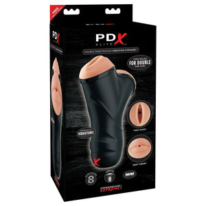Pdx Elite Double Penetration Vibrating Stroker - MyPleasure