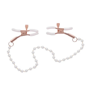 Peaches N Creame Pearl Nipple Clamps - Pink - MyPleasure