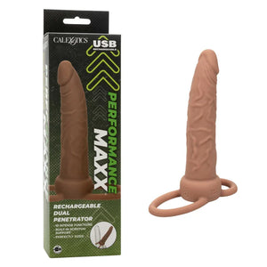 Performance Maxx Rechargeable Dual Penetrator - Brown - MyPleasure