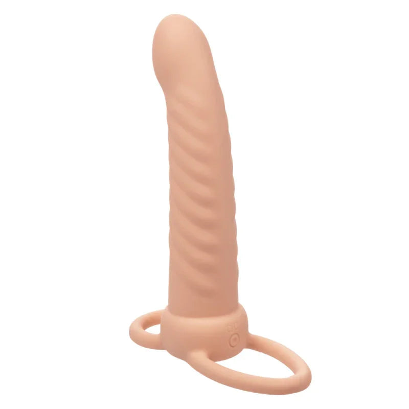 Performance Maxx Rechargeable Ribbed Dual Penetrator - Ivory - MyPleasure