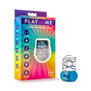 Play With Me - Pleaser Rechargeable C-Ring - Blue - MyPleasure
