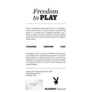 Plug and Play - Butt Plug - Black - MyPleasure