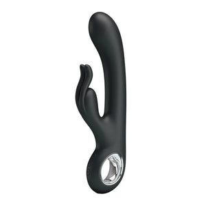 Pretty Love Carina 7 Function Rabbit Syle Vibrator - Black - MyPleasure