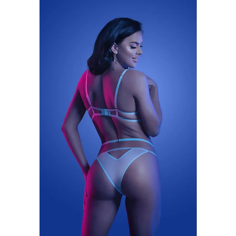 Prismatic Bra and Panty - Medium/large - Light Blue - MyPleasure