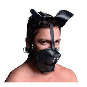 Pup Puppy Play Hood and Breathable Ball Gag - MyPleasure