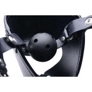 Pup Puppy Play Hood and Breathable Ball Gag - MyPleasure