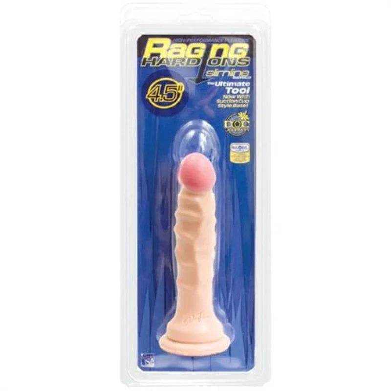 Raging Hard Ons Slimline With Suction Cup 4.5 Inch Dong - MyPleasure