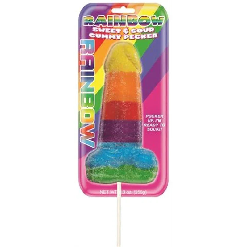 Rainbow Sweet & Sour Gummy Pecker - MyPleasure