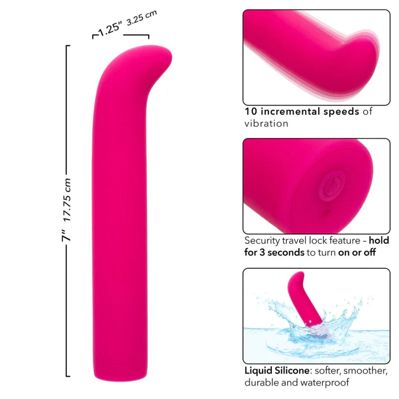 Rechargeable Classic Chic Standard "G" Vibrator - Pink - MyPleasure