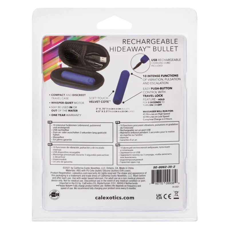 Rechargeable Hideaway Bullet - Blue - MyPleasure