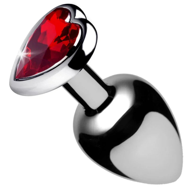 Red Heart Gem Anal Plug - Medium - MyPleasure