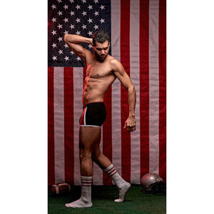 Retro Sport Panel Short - Small - Black/ Red - MyPleasure